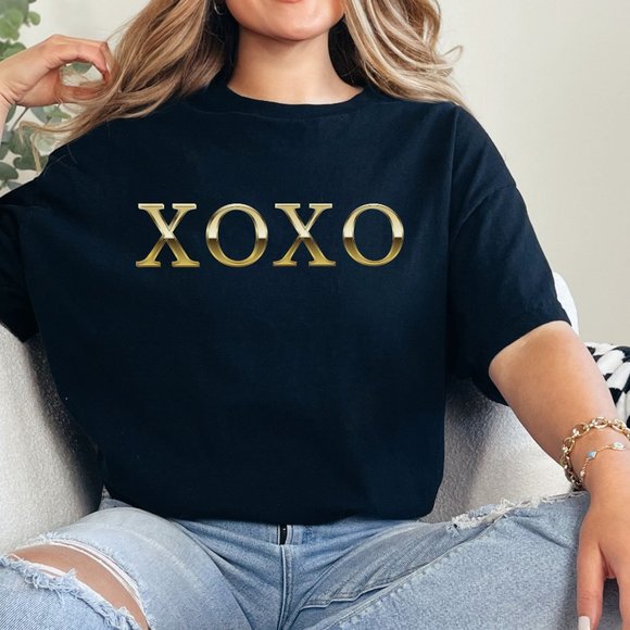 Xoxo Shirt Unisex College Tee Everyday Love T-shirt Gift - Picture 3 of 8